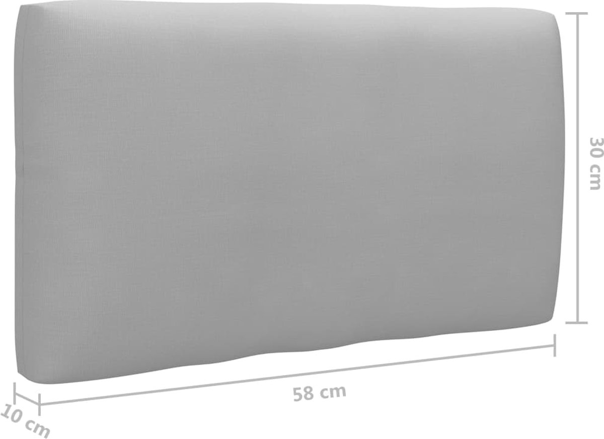 Vidaxl Tweezitsbank Pallet Met Kussens Geïmpregneerd Grenenhout - Grijs
