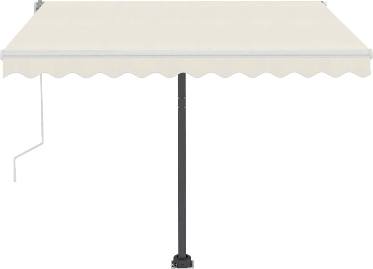 Vidaxl Luifel Vrijstaand Handmatig Uittrekbaar 300x250 Cm Crèmekleurig