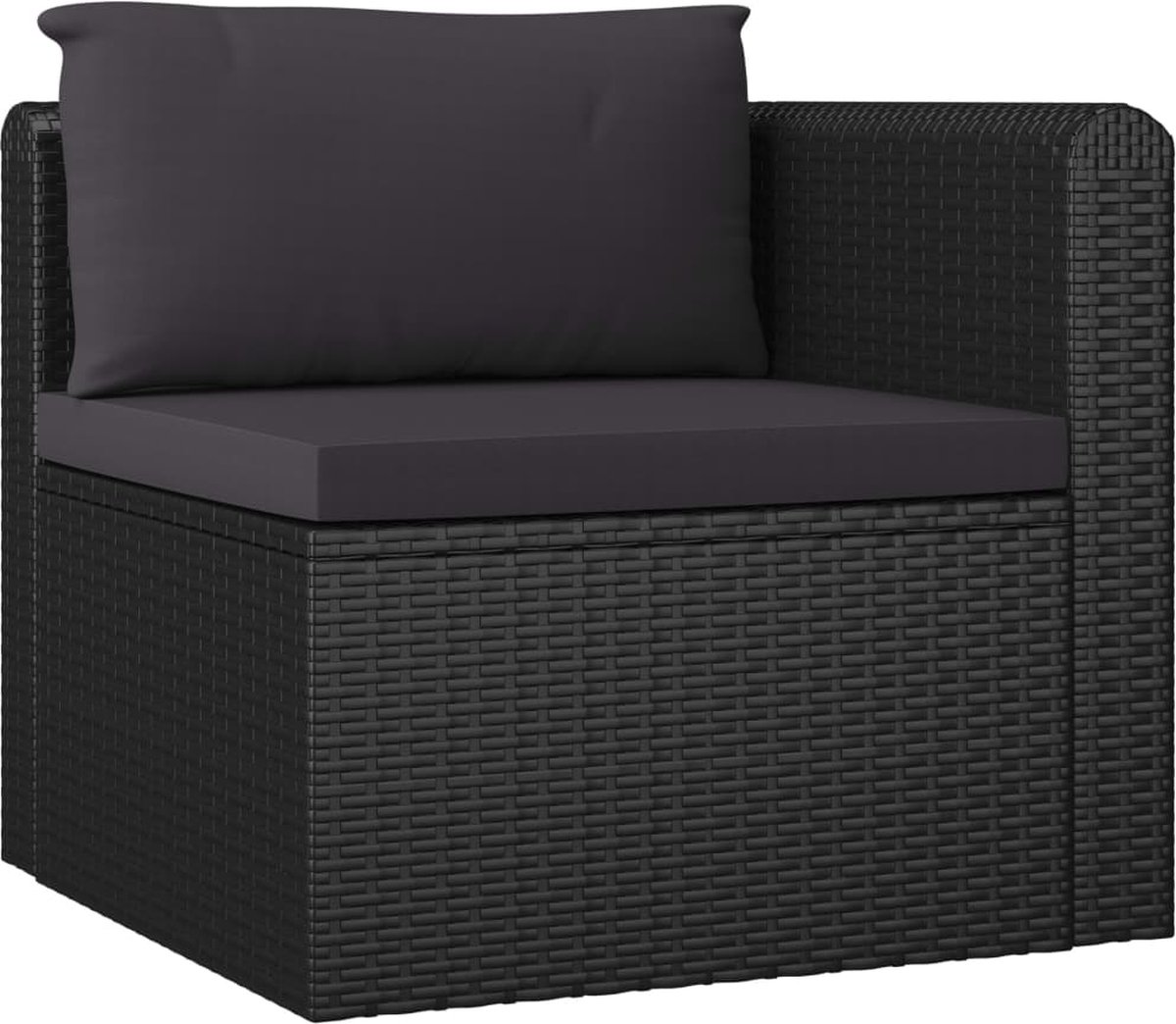 Vidaxl 11-delige Loungeset Met Kussens Poly Rattan - Zwart