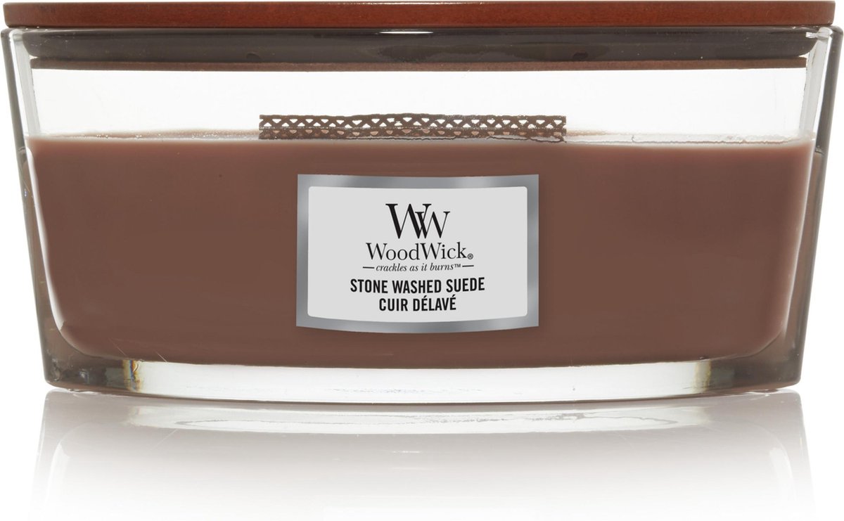 Ww Stone Washed Suede Ellipse Candle - Bruin