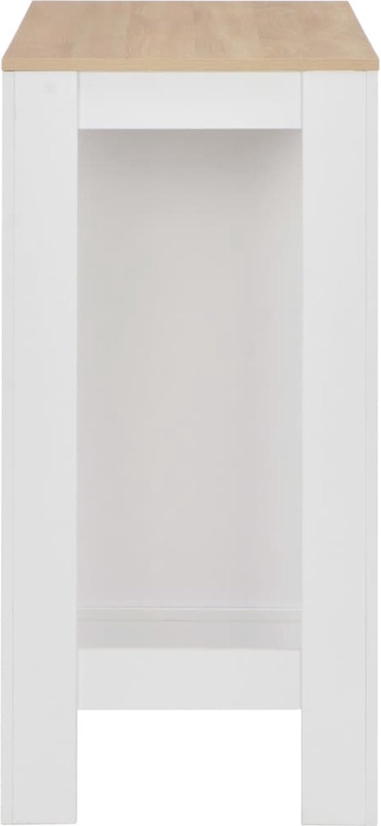 Vidaxl Bartafel Met Schap 110x50x103 Cm - Wit