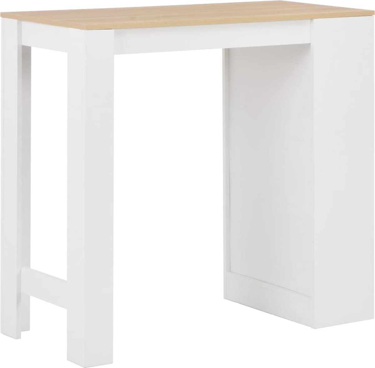 Vidaxl Bartafel Met Schap 110x50x103 Cm - Wit