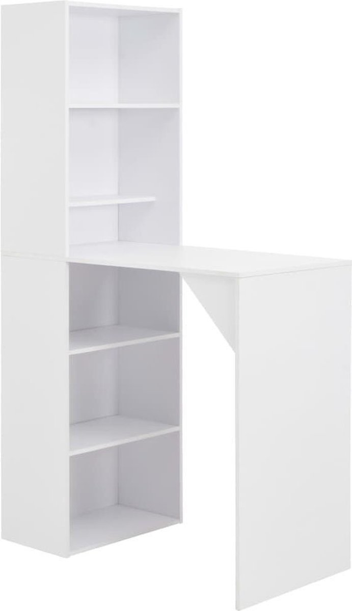 Vidaxl Bartafel Met Kast 115x59x200 Cm - Wit