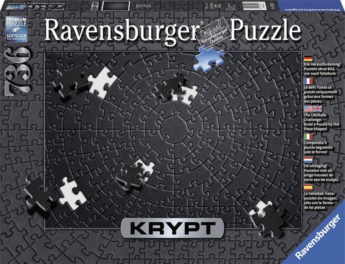Ravensburger - Puzzel 736 Stukjes Krypt Black