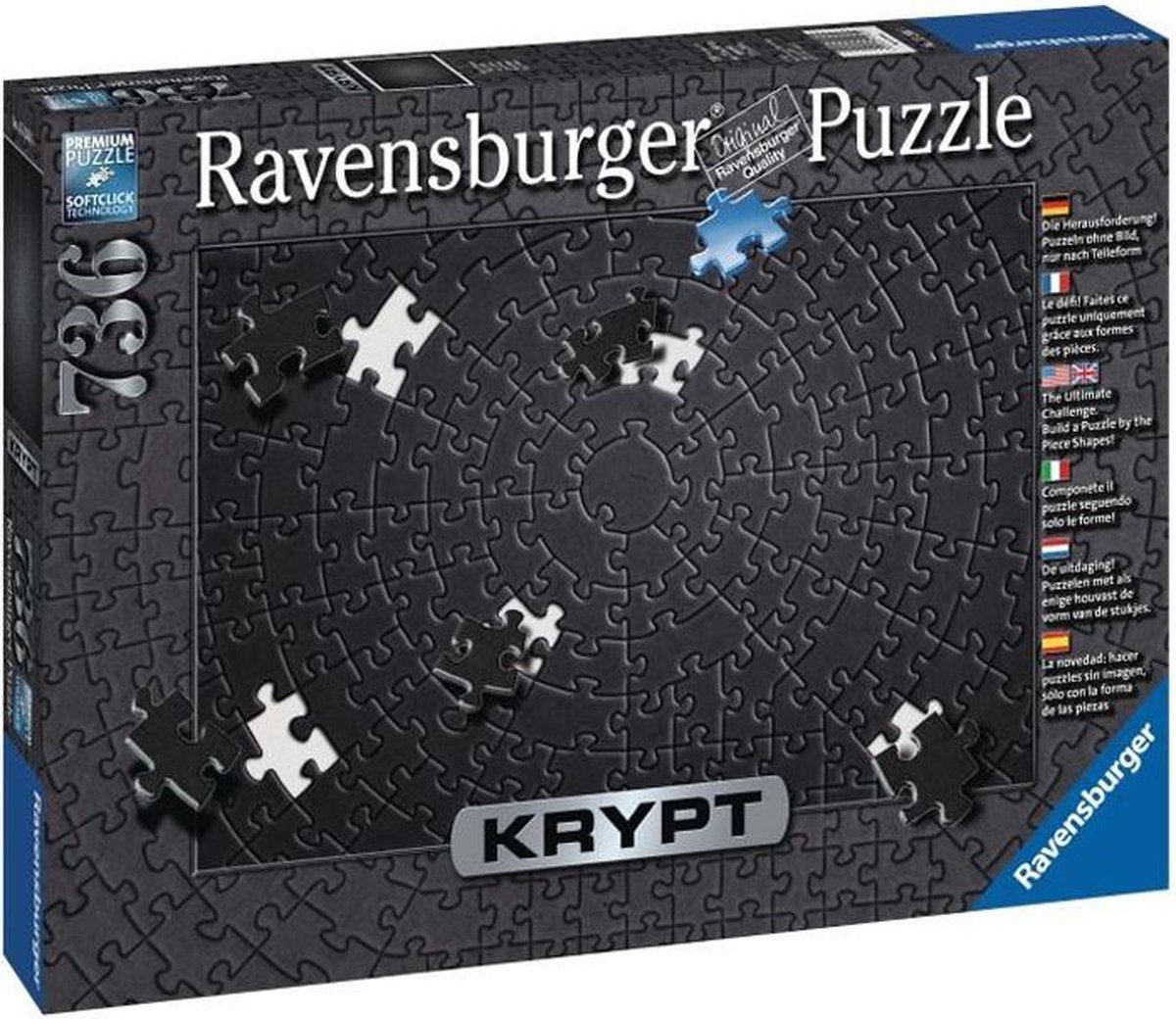 Ravensburger - Puzzel 736 Stukjes Krypt Black