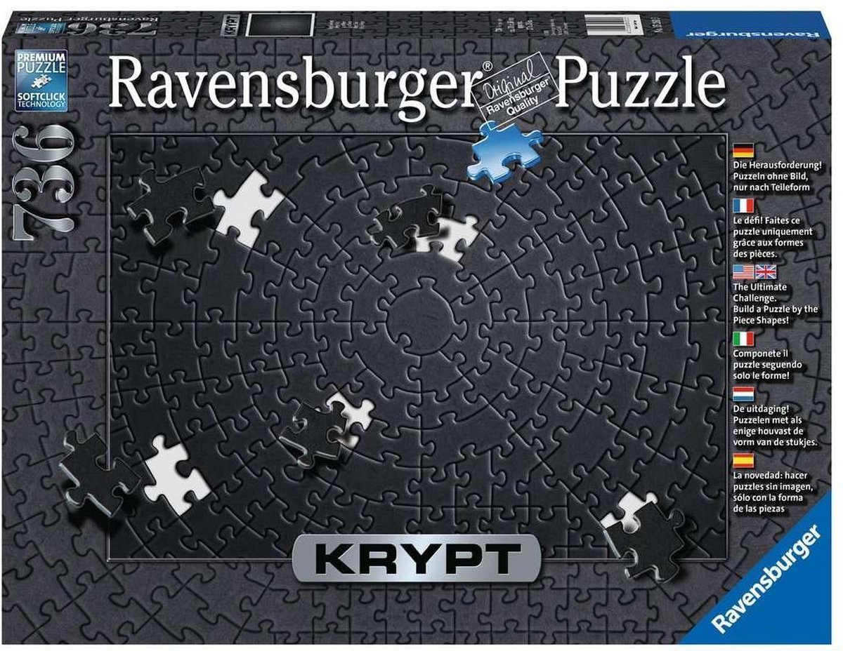 Ravensburger - Puzzel 736 Stukjes Krypt Black