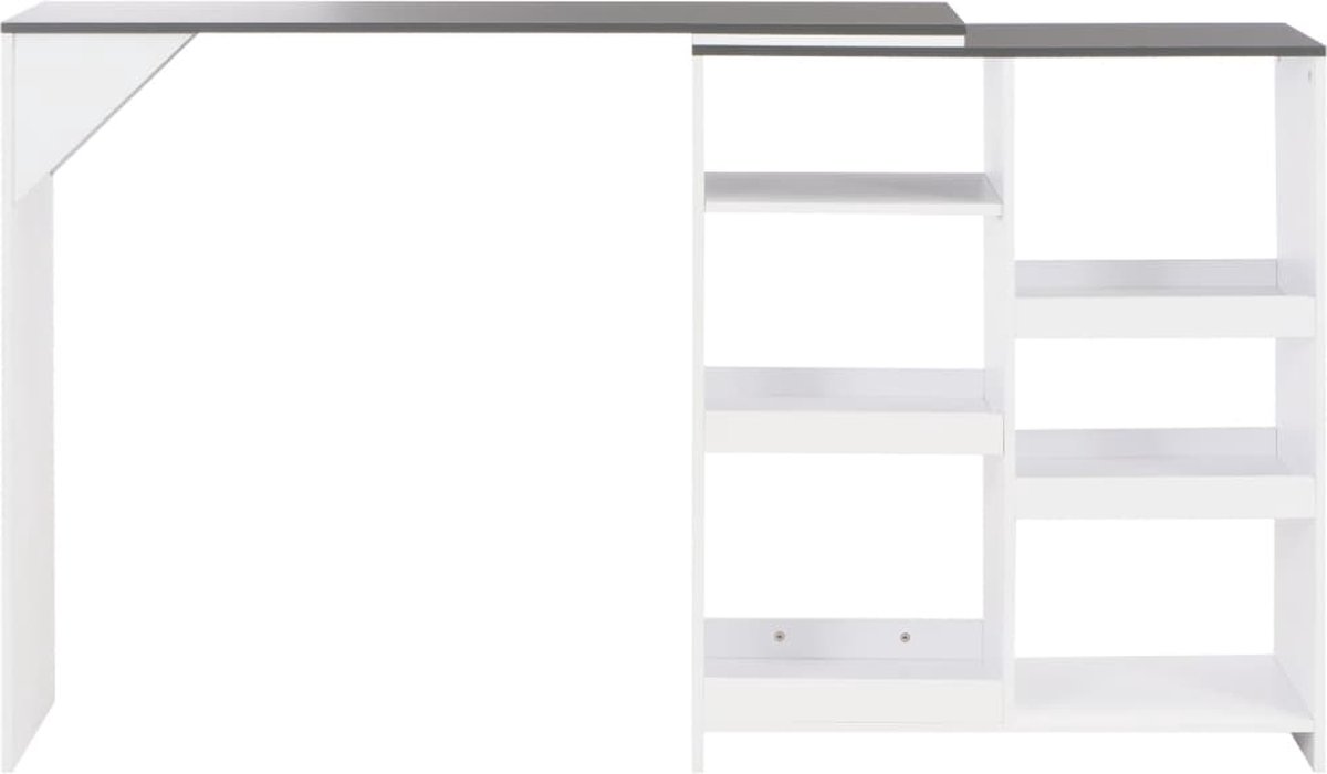 Vidaxl Bartafel Met Verplaatsbaar Schap 138x39x110 Cm - Wit