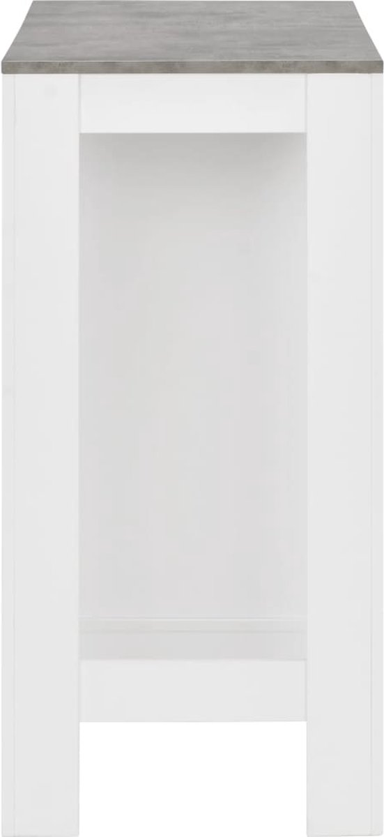 Vidaxl Bartafel Met Schap 110x50x103 Cm - Wit