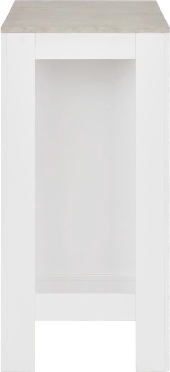 Vidaxl Bartafel Met Schap 110x50x103 Cm - Wit