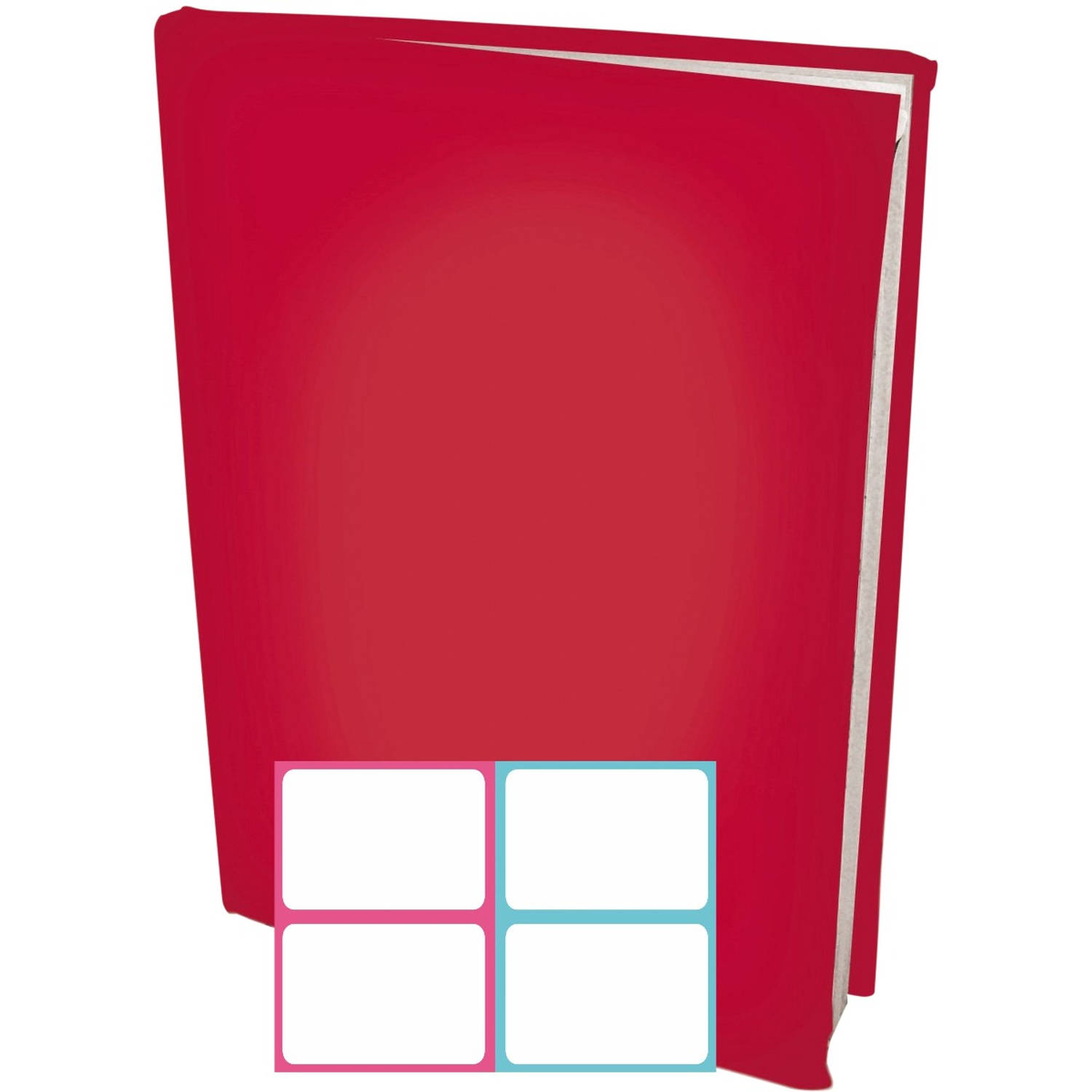 Benza Rekbare Boekenkaften A4 12 Stuks Inclusief Kleur Labels - Rood