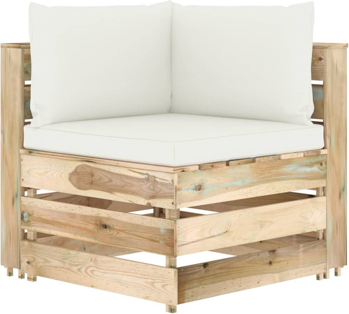 Vidaxl 7-delige Loungeset Met Kussens Geïmpregneerd Hout - Groen