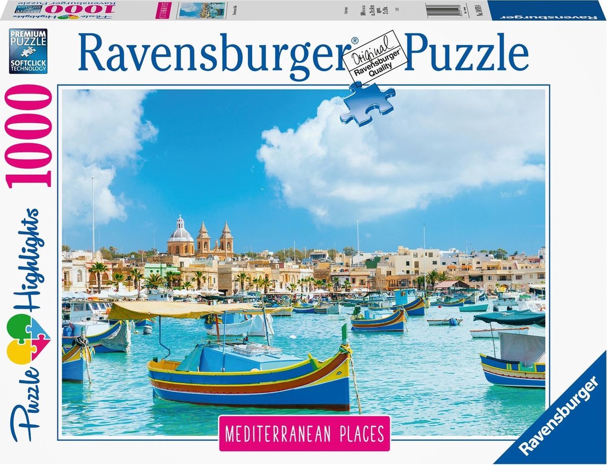 Ravensburger Puzzel 1000 P - Mediterraan Malta (Puzzel Hoogtepunten)