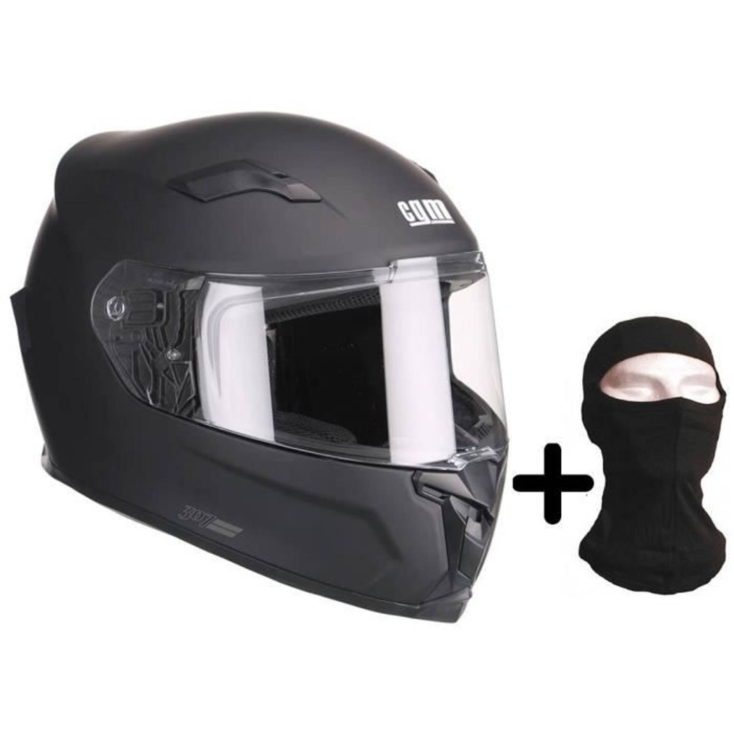 Cgm Integraalhelm 307a Valencia Evo Mat + Capuchon - Zwart