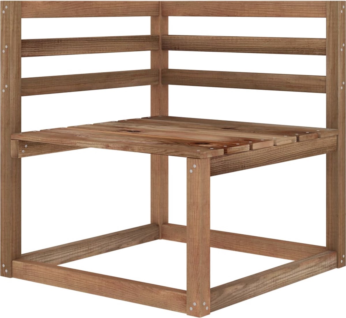 Vidaxl 6-delige Loungeset Met Crèmekleurige Kussens - Bruin