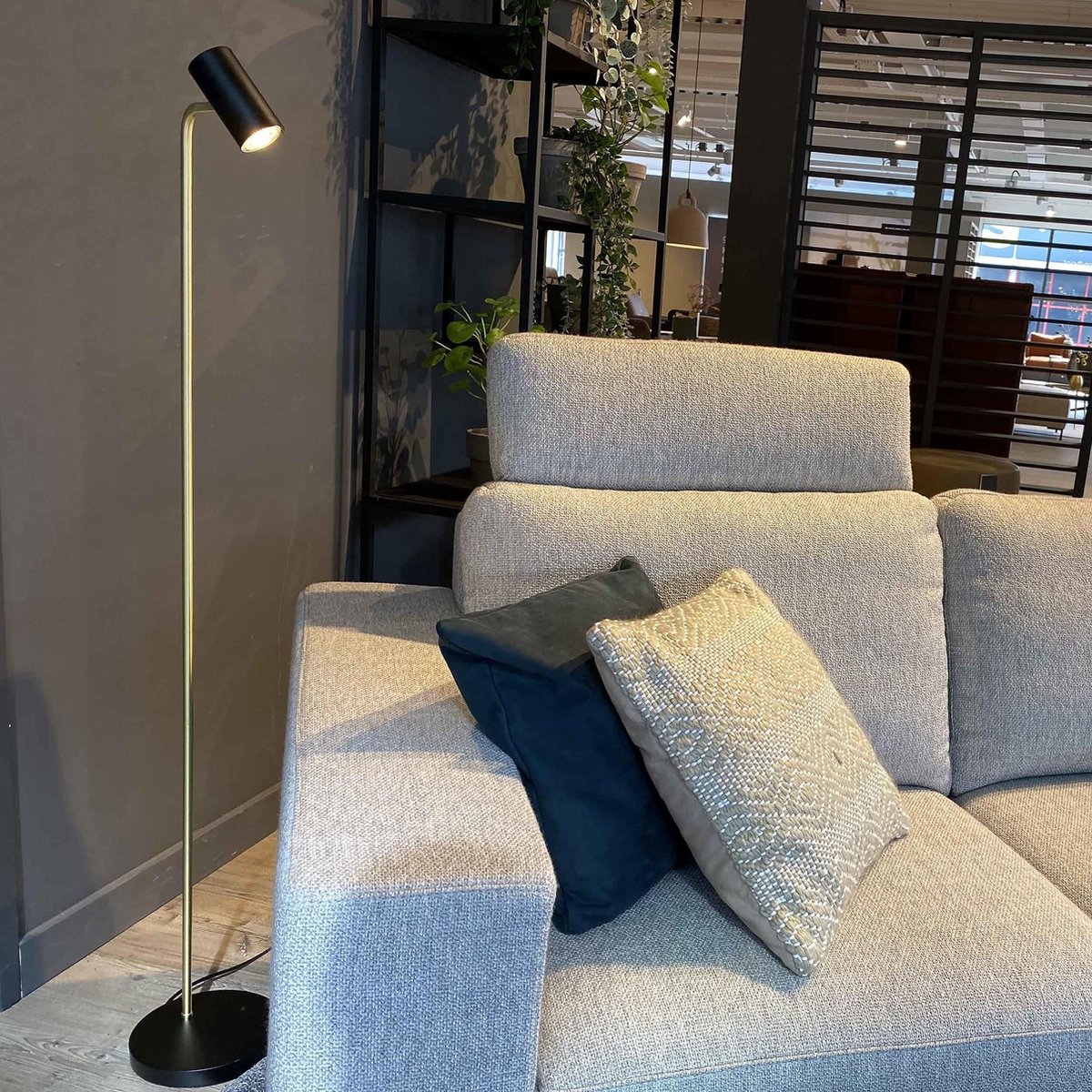 Highlight Vloerlamp Burgos 1 Lichts H 134 Cm - Goud