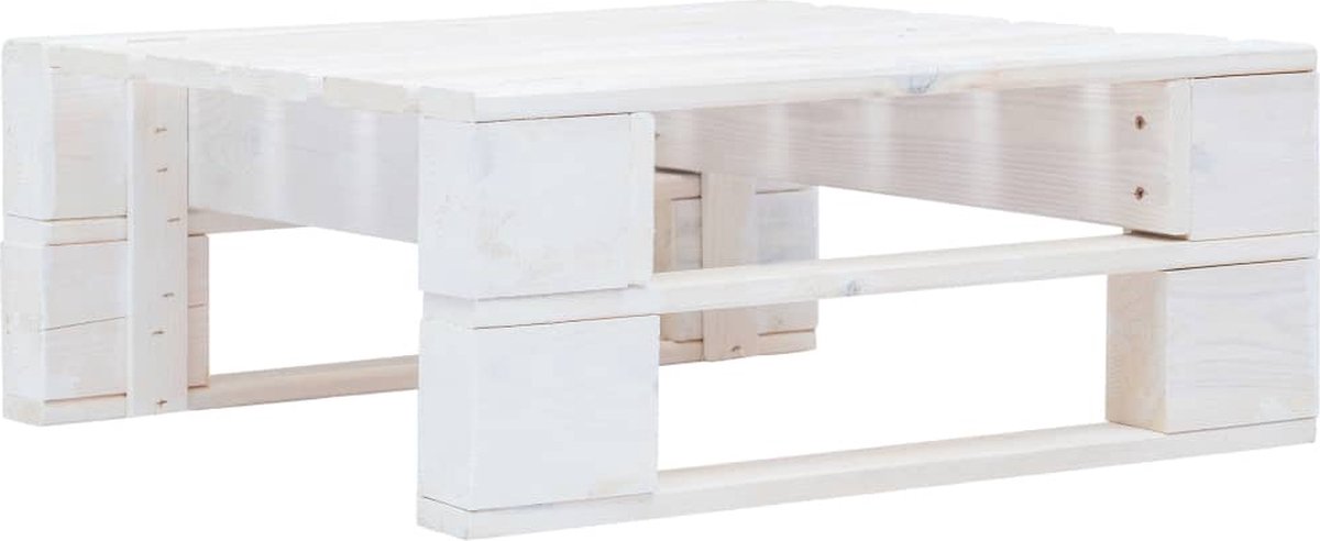 Vidaxl 4-delige Loungeset Pallet Met Kussens Geïmpregneerd Hout - Wit