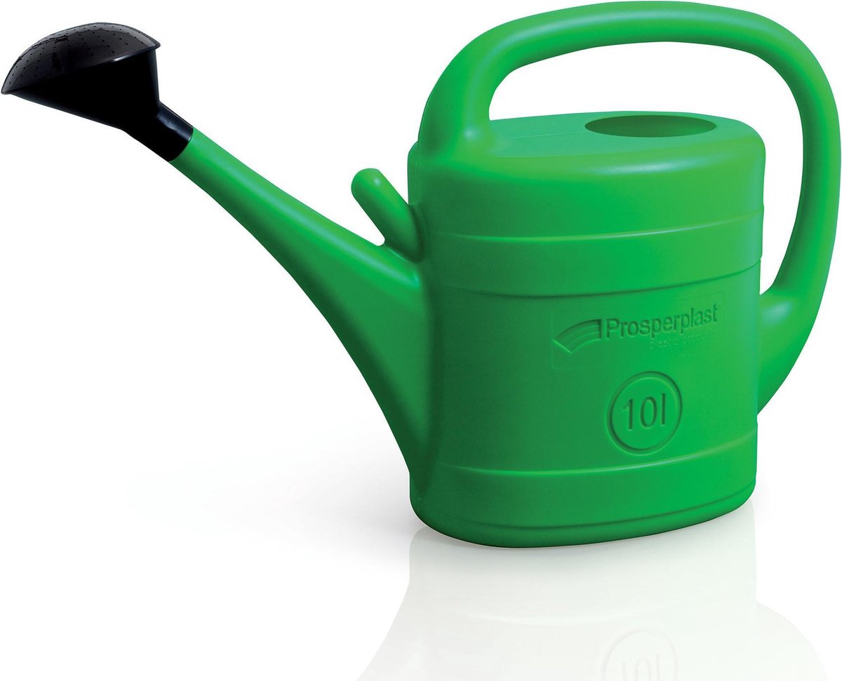 Combi-set Kunststof Bloemen/planten Gieters Met Broeskop/sproeikop 5 En 10 Liter - Gieters - Groen