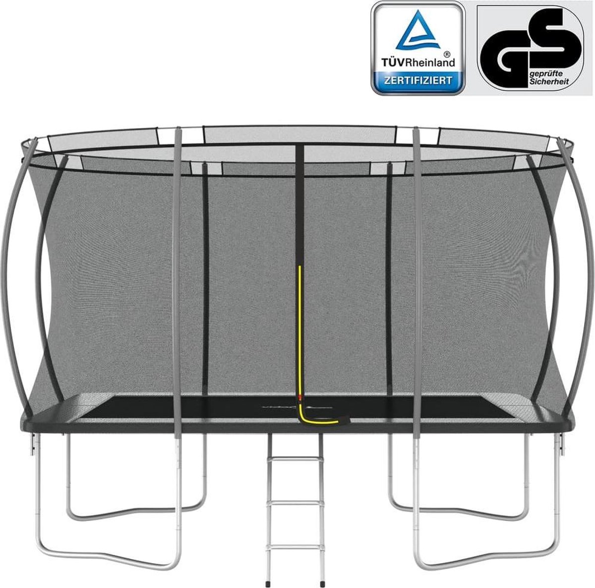 Vidaxl Trampolineset Rechthoekig 150 Kg 335x244x90 Cm - Grijs