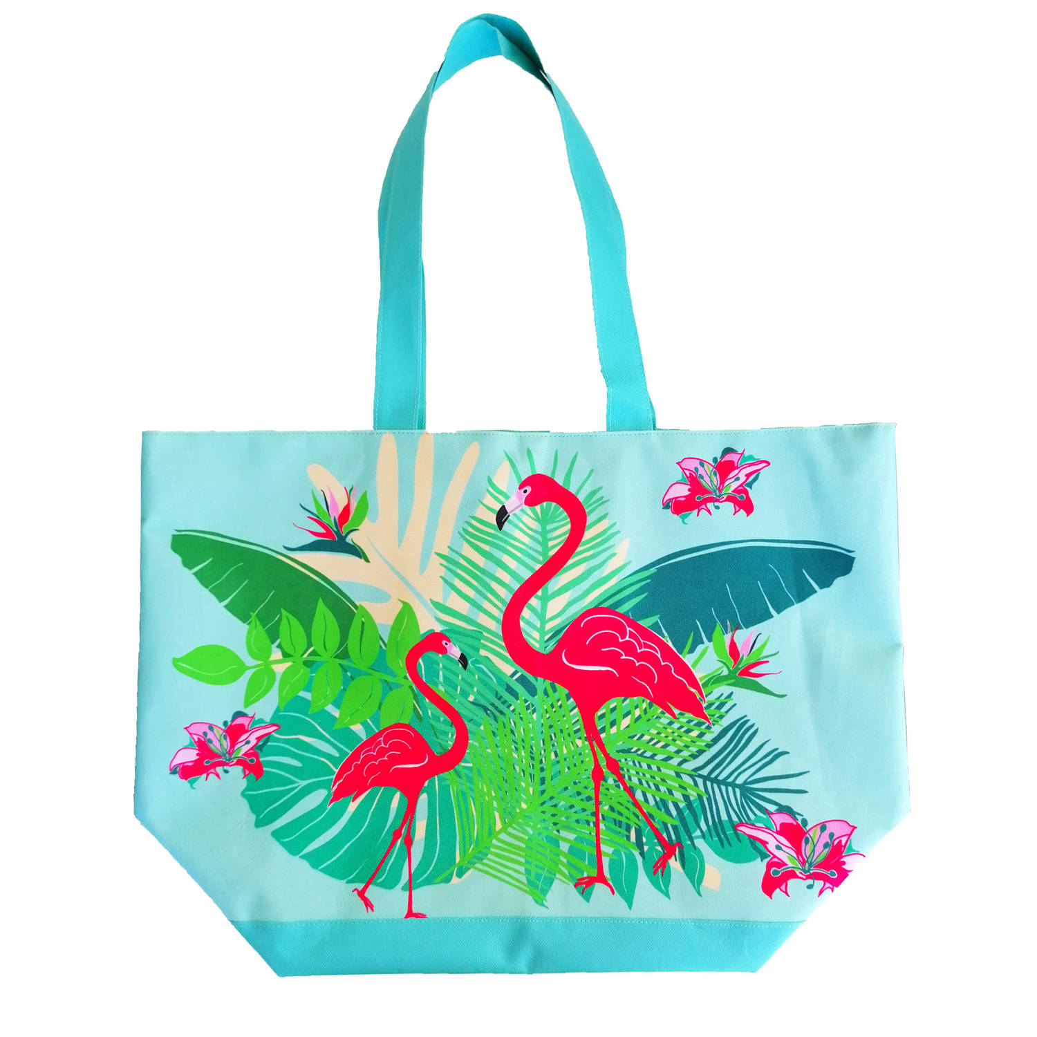 Damestas Strandtas Flamingo 58 Cm - Strandtassen