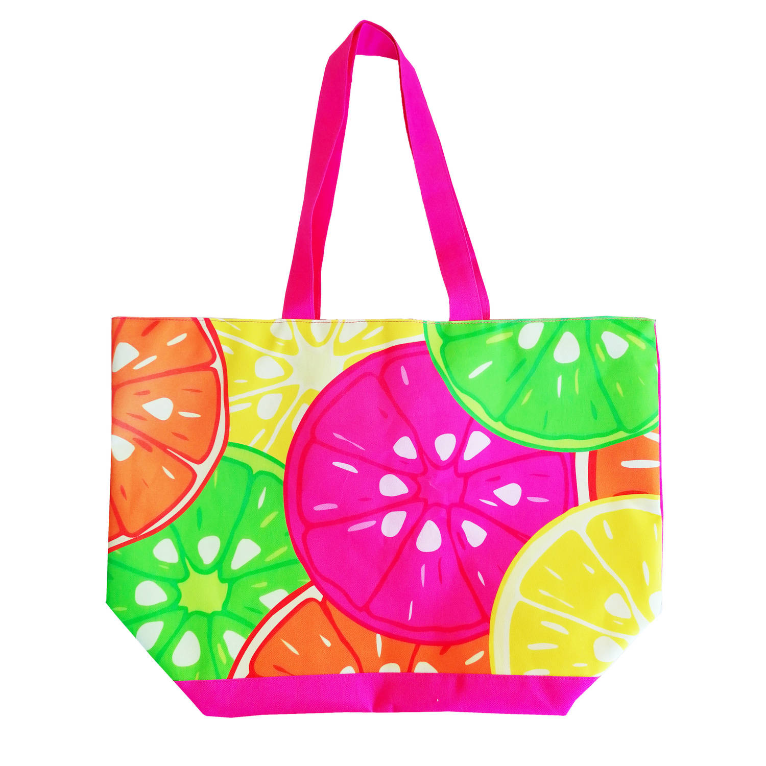 Damestas Strandtas Fruitprint 58 Cm - Strandtassen