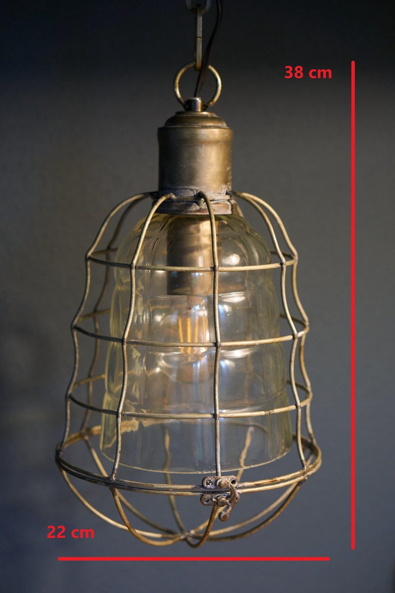 Countryfield Hanglamp Mias 22 Cm E27 Staal/nikkel 40w Brons - Bruin
