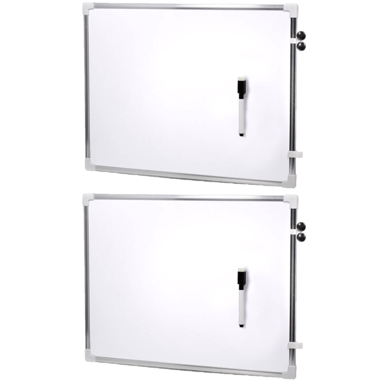 2x Stuks Magnetische Whiteboards Met Marker Met Wisser 60 X 40 Cm - Whiteboards