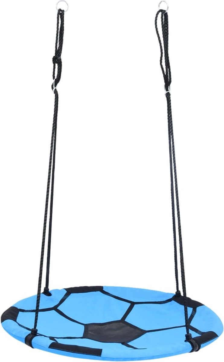 Vidaxl Nestschommel Voetbalprint 100 Cm - Blauw