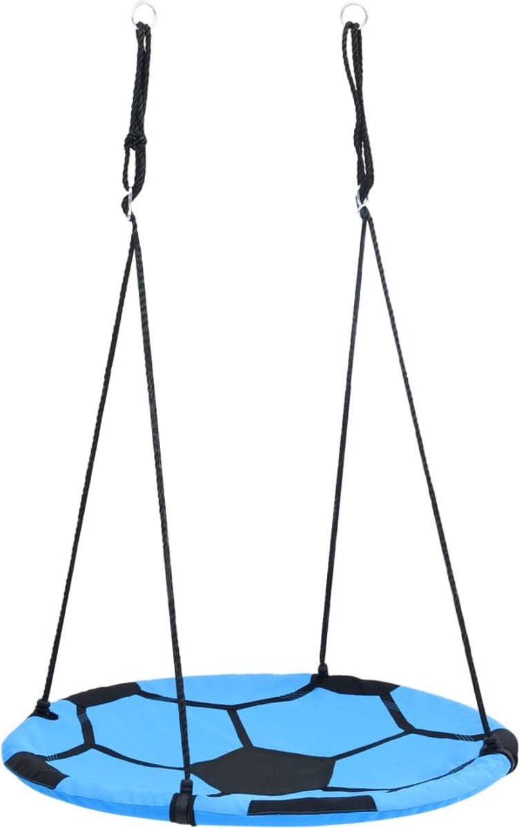 Vidaxl Nestschommel Voetbalprint 100 Cm - Blauw