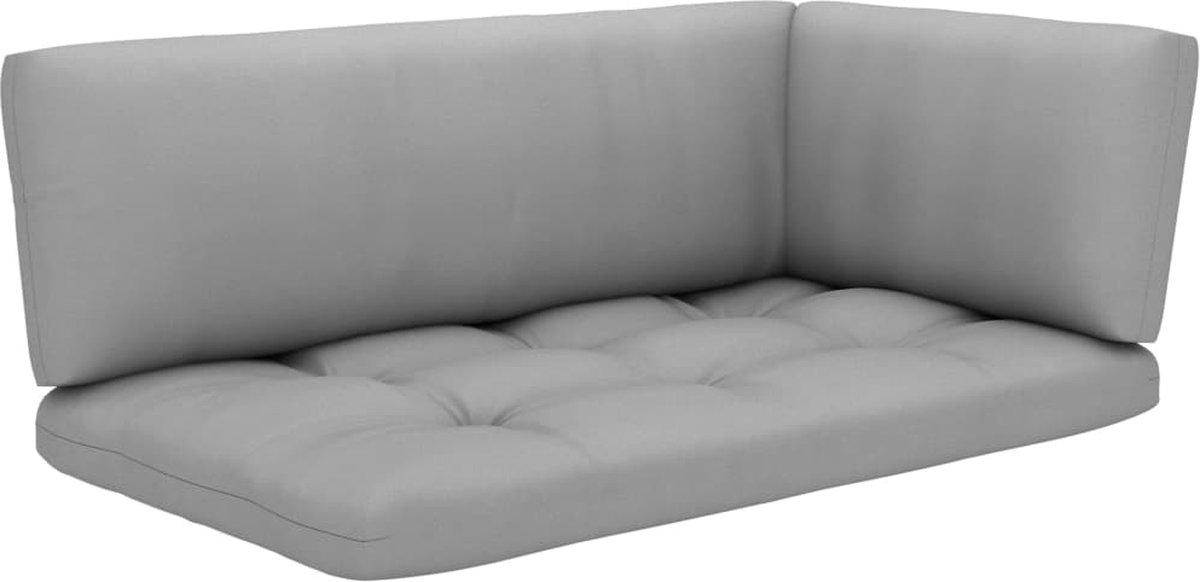 Vidaxl 4-delige Loungeset Pallet Met Kussens Geïmpregneerd Hout - Zwart