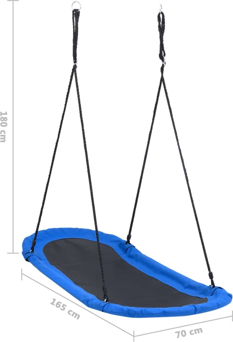 Vidaxl Nestschommel Met Vlaggetjes 165x70 Cm