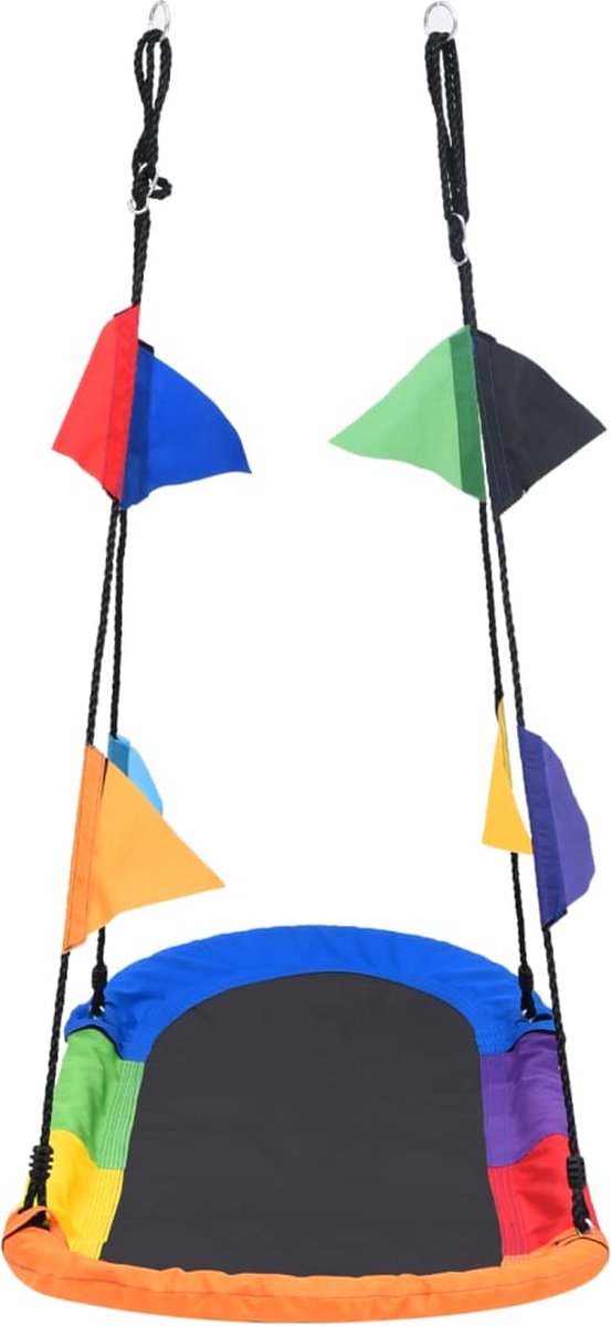 Vidaxl Nestschommel Met Vlaggetjes 165x70 Cm