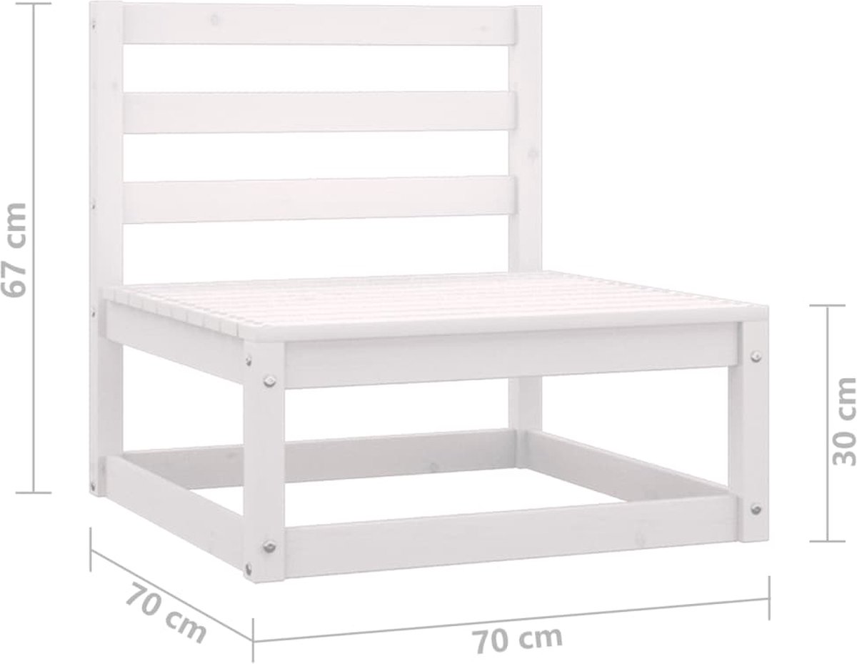 Vidaxl 7-delige Loungeset Met Kussens Massief Grenenhout