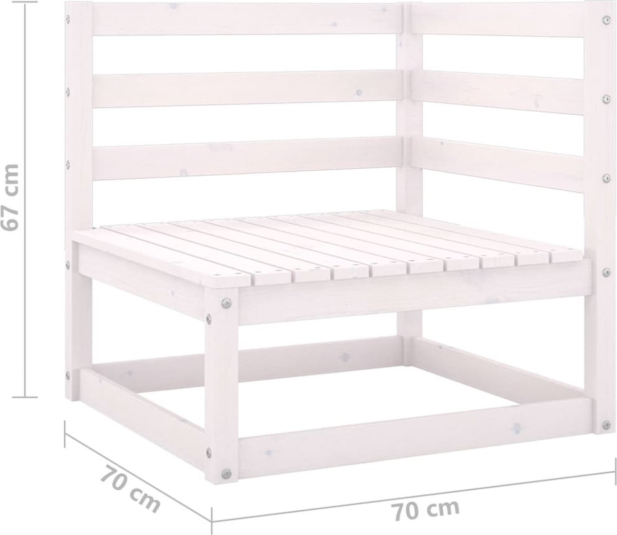 Vidaxl 7-delige Loungeset Met Kussens Massief Grenenhout