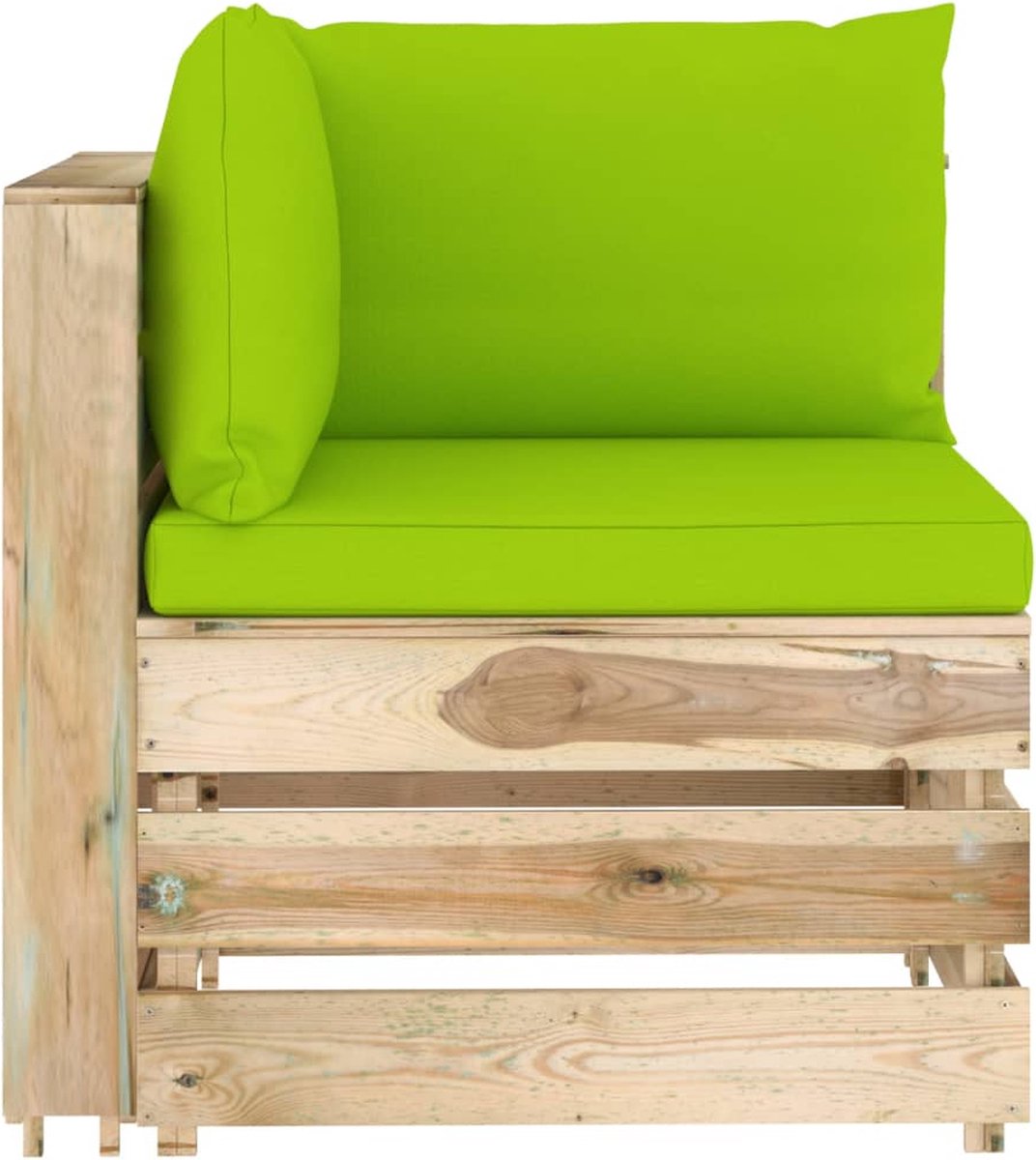 Vidaxl 7-delige Loungeset Met Kussens Geïmpregneerd Hout - Groen