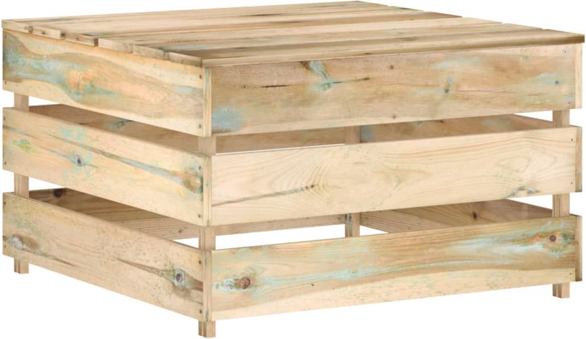 Vidaxl 7-delige Loungeset Met Kussens Geïmpregneerd Hout - Groen