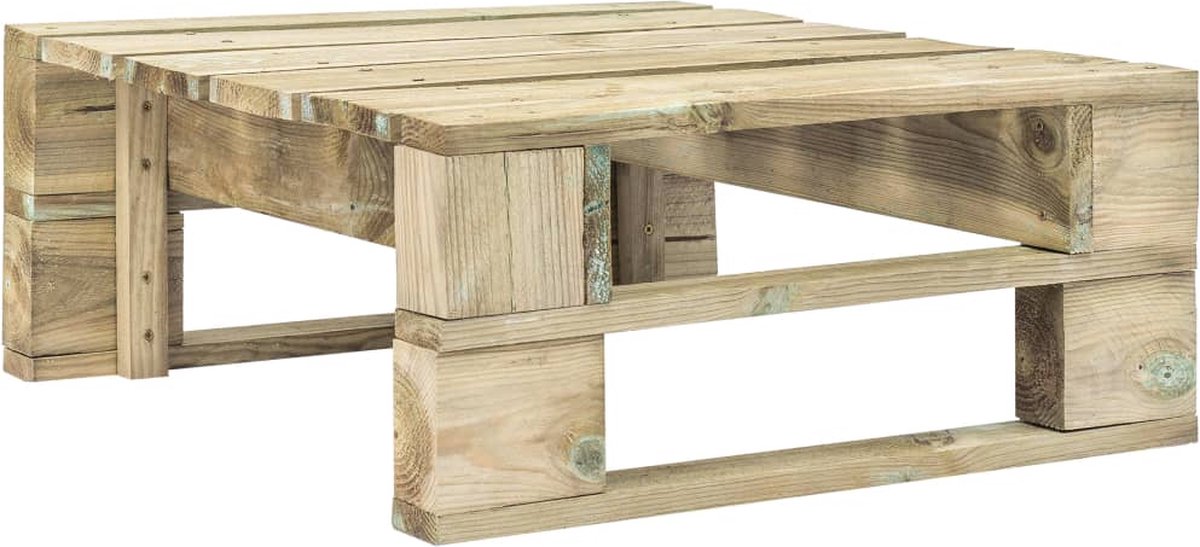 Vidaxl 4-delige Loungeset Pallet Met Kussens Geïmpregneerd Hout - Groen