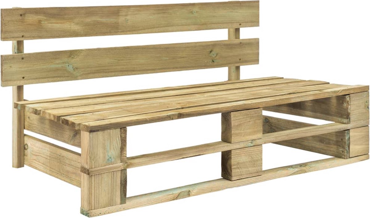 Vidaxl 4-delige Loungeset Pallet Met Kussens Geïmpregneerd Hout - Groen