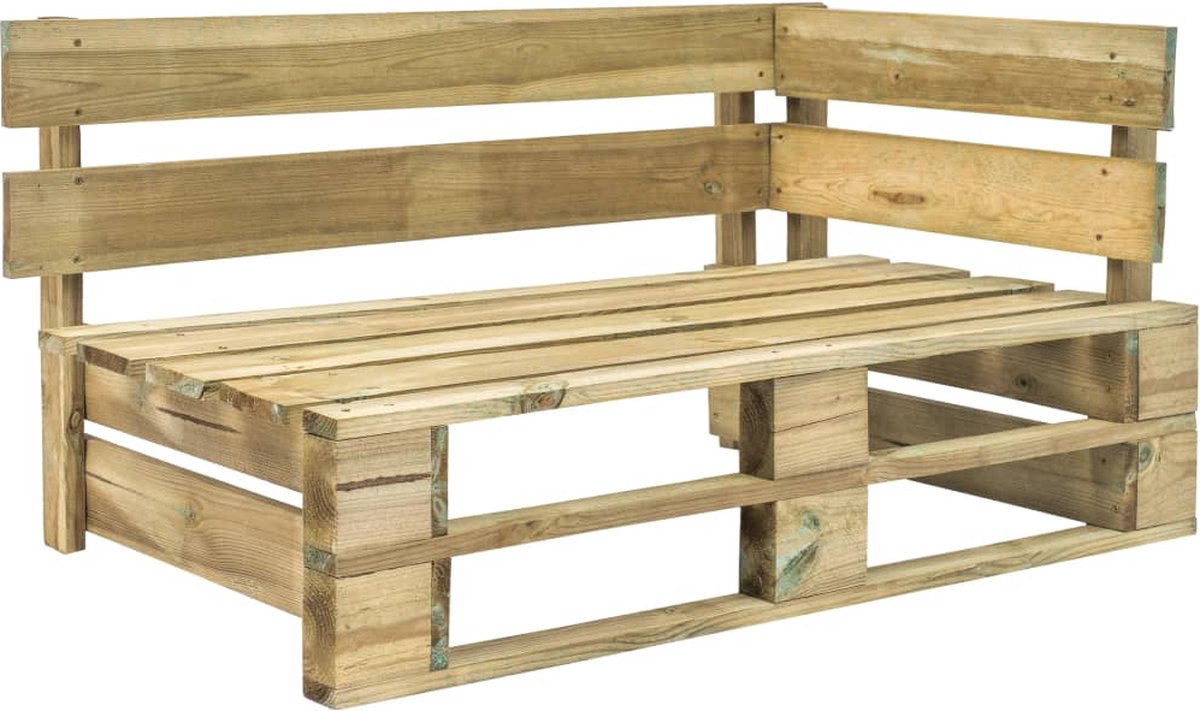 Vidaxl 4-delige Loungeset Pallet Met Kussens Geïmpregneerd Hout - Groen