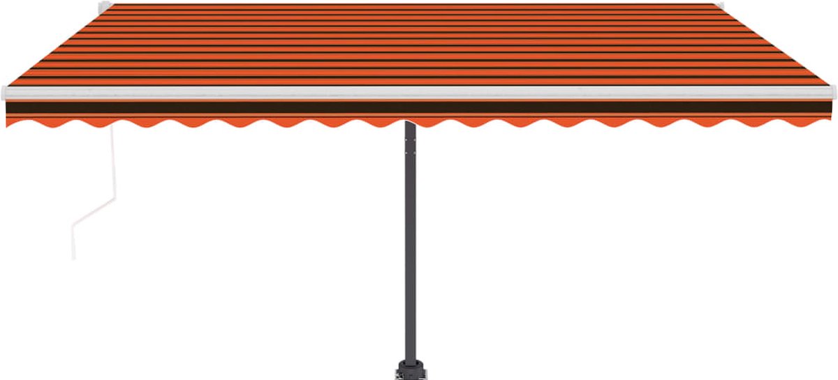 Vidaxl Luifel Automatisch Met Led Windsensor 400x300 Cm - Oranje