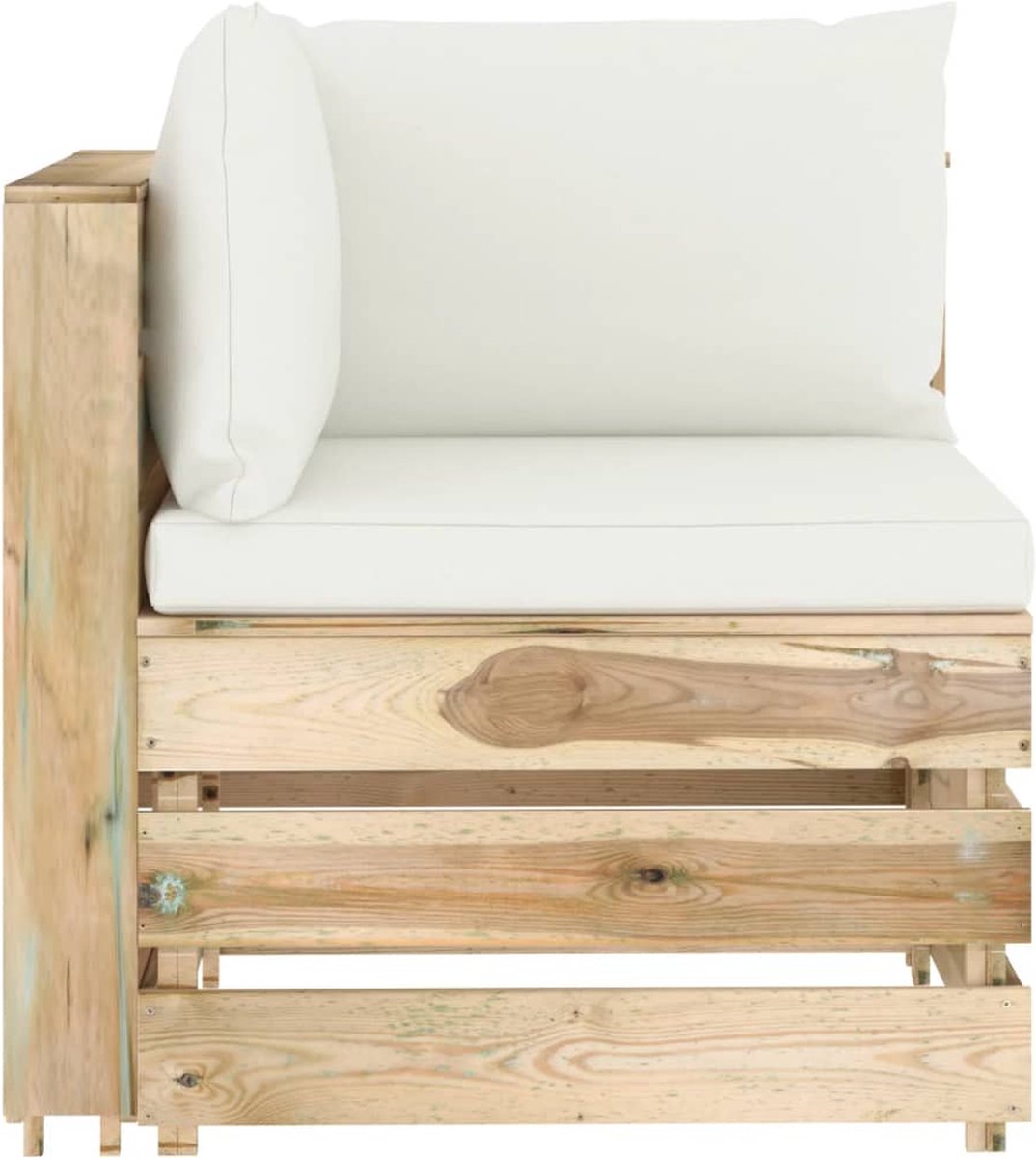 Vidaxl 6-delige Loungeset Met Kussens Geïmpregneerd Hout - Groen