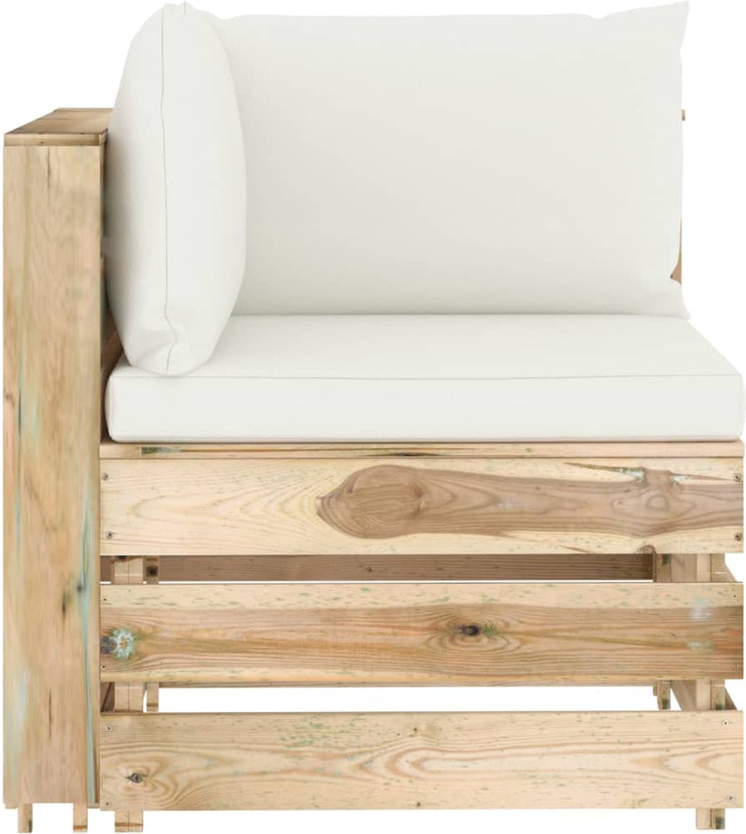 Vidaxl 7-delige Loungeset Met Kussens Geïmpregneerd Hout - Groen