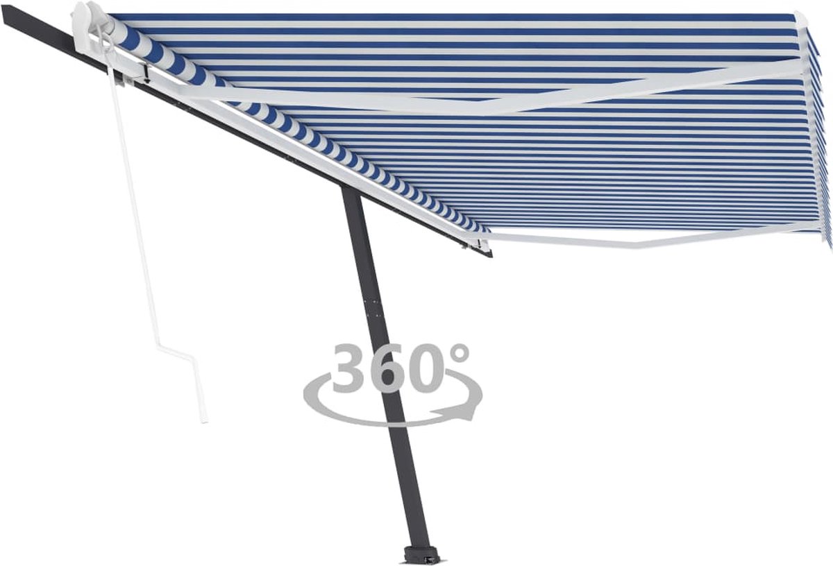 Vidaxl Luifel Vrijstaand Automatisch 500x350 Cm En - Azul