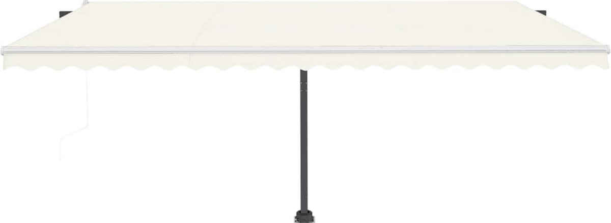 Vidaxl Luifel Automatisch Met Led En Windsensor 500x350 Cm Crèmekleur