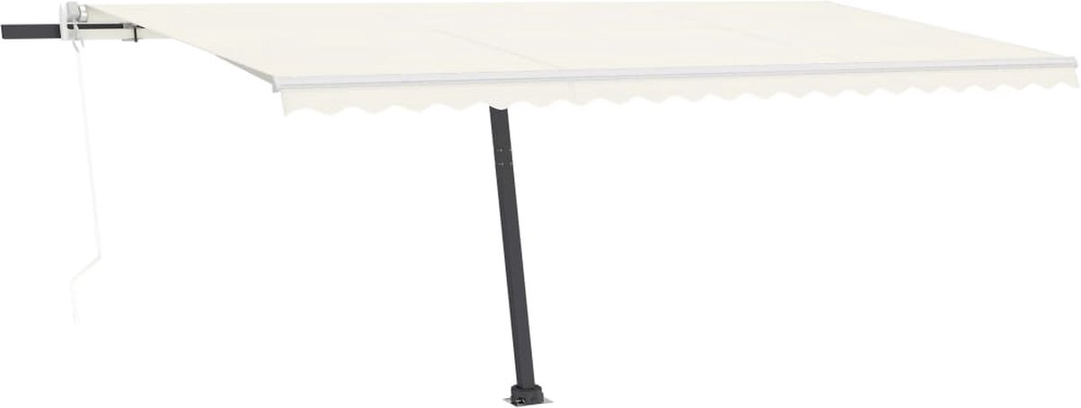 Vidaxl Luifel Automatisch Met Led En Windsensor 500x350 Cm Crèmekleur