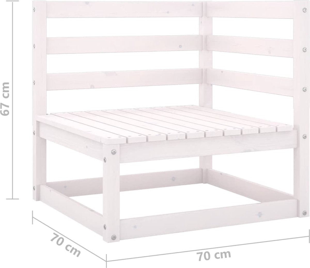 Vidaxl 11-delige Loungeset Met Kussens Massief Grenenhout - Wit