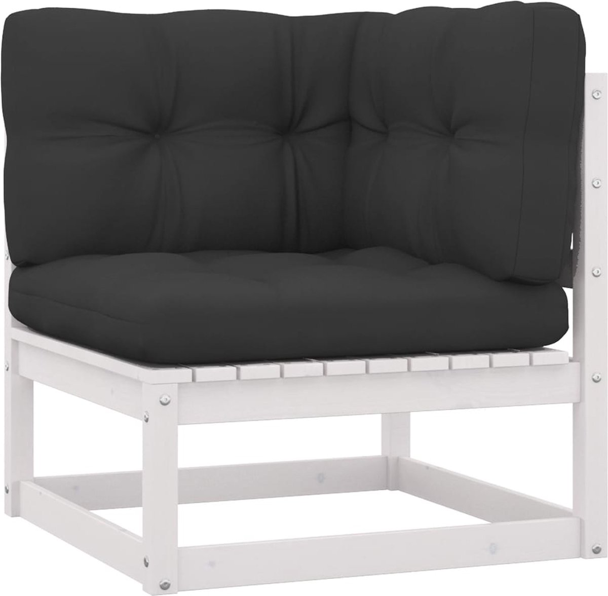 Vidaxl 11-delige Loungeset Met Kussens Massief Grenenhout - Wit