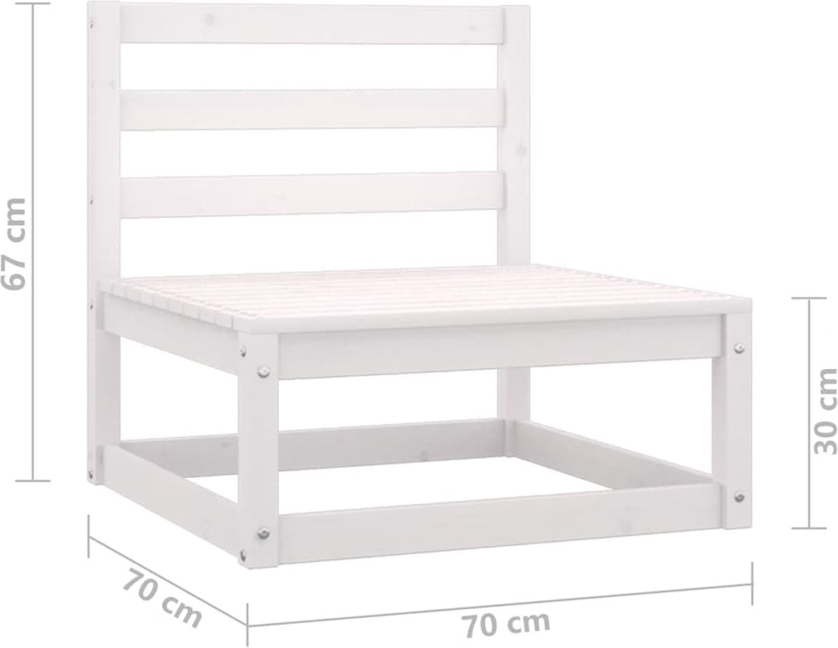 Vidaxl 6-delige Loungeset Met Kussens Massief Grenenhout