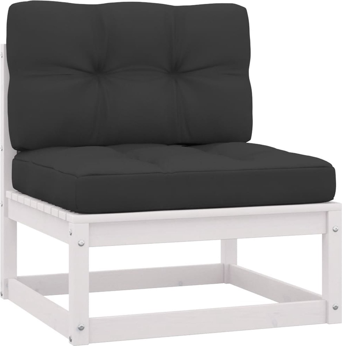 Vidaxl 11-delige Loungeset Met Kussens Massief Grenenhout - Wit