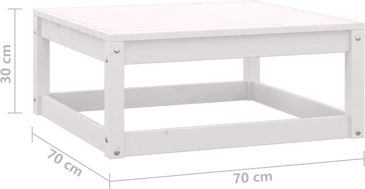 Vidaxl 11-delige Loungeset Met Kussens Massief Grenenhout - Wit