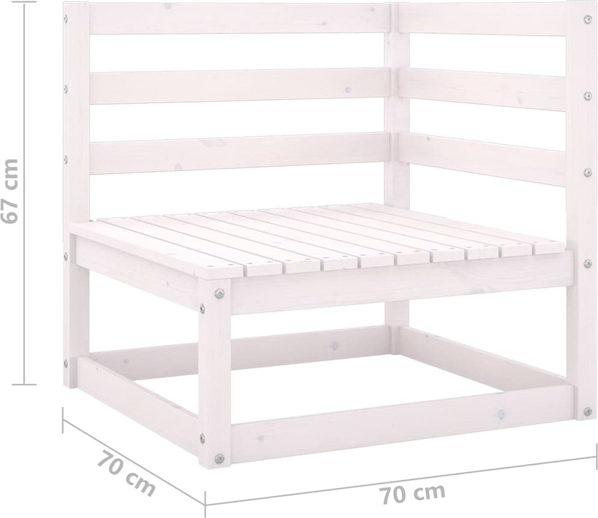 Vidaxl 11-delige Loungeset Met Kussens Massief Grenenhout - Wit